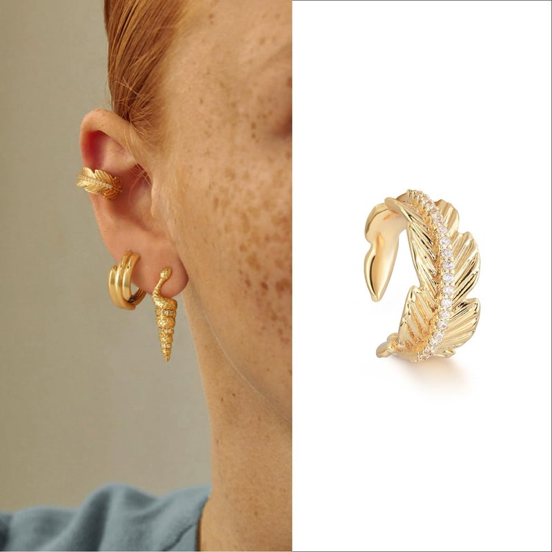 MYEARS Women Ear Cuff Earring Gold Non Pierced Ear Cartilage Clip on Wrap Hoop 14K Gold Filled Tiny Boho Beach Simple Minimalist Delicate Handmade Hypoallergenic Jewelry Gift-Sold as Single/Pair - Image 2